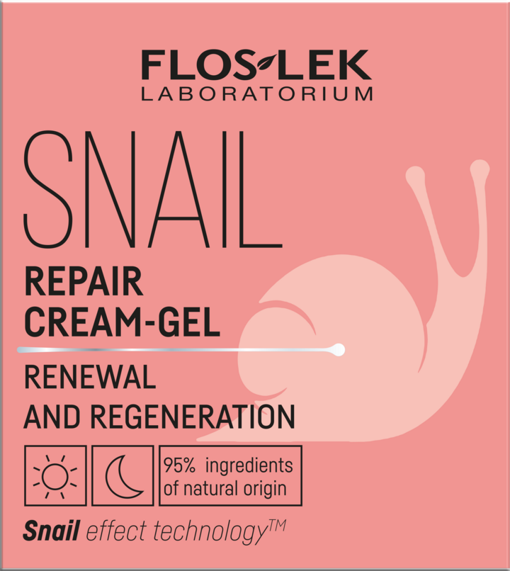 FLOSLEK LABORATORIUM SNAIL REPAIRING FACE CREAM-GEL, DAY AND NIGHT